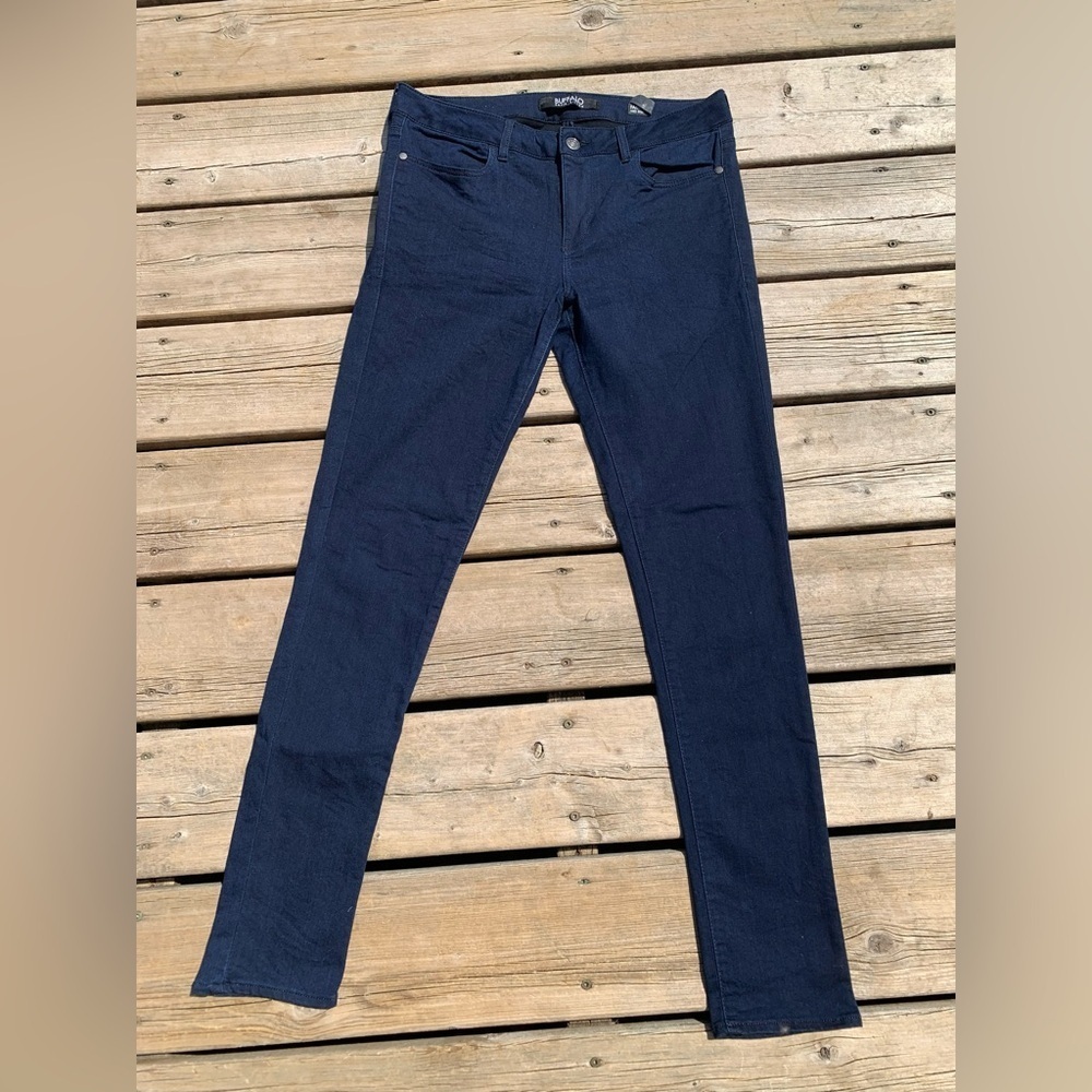 💜 Buffalo Faith Skinny Mid Rise Stretch Super Skinny Blue Jeans Size 29 - Picture 4 of 10